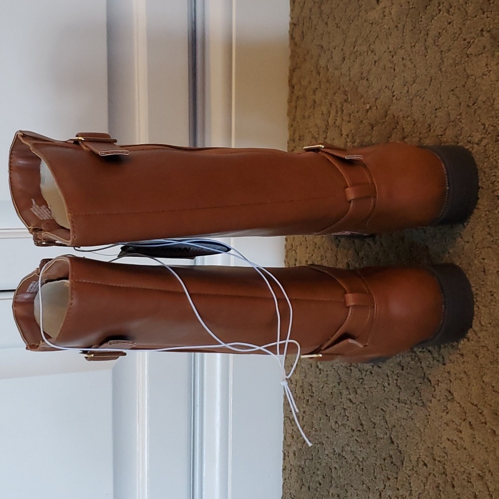 Girls Falls Creek RYLIE Chestnut Tall Boots Size 2 3 4 5 Zipper NWT - Picture 4 of 6